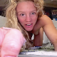 A blonde girl takes a massive shit onto a plate after holding it for 2 days. Presented in 720P HD. About 1.5 minutes.